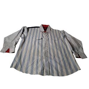 Vintage Roper Button Up Shirt Men Sz XL 17‎ 12 - 35 Striped Western Cowboy